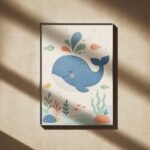 Happy Whale Ocean Poster