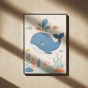 Happy Whale Ocean Poster