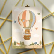 Hot Air Balloon Bear Poster - Image 3