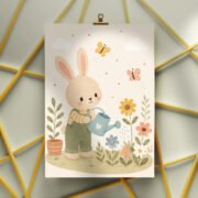 Gardening Bunny Poster - Image 3