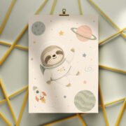 Astronaut Sloth Space Poster - Image 3