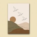 Birds Over Terracotta Hills Poster