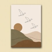 Birds Over Terracotta Hills Poster