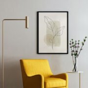 Botanical Leaf Line Art Poster - Image 2