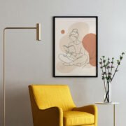 Reading Woman Line Art Poster - Image 2
