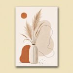 Pampas Grass Still Life Poster