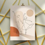 Ballet Dancers Line Art Poster - Image 3