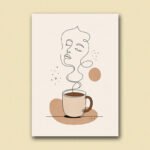 Coffee Muse Line Art Poster