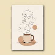 Coffee Muse Line Art Poster