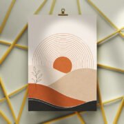 Sunrise Hills Line Art Poster - Image 3