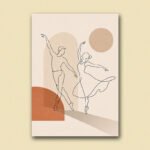 Ballet Dancers Line Art Poster