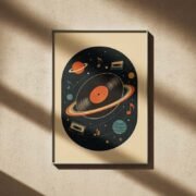 Vinyl Galaxy Orbit Poster