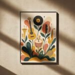 Blooming Instruments Garden Poster
