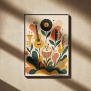 Blooming Instruments Garden Poster