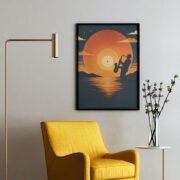 Saxophone Sunset Silhouette Poster - Image 2