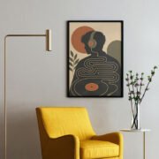 Headphones Maze Silhouette Poster - Image 2