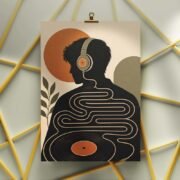 Headphones Maze Silhouette Poster - Image 3