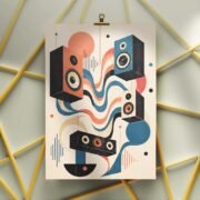 Retro Speaker Soundscape Poster - Image 3