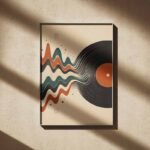 Vinyl Sound Wave Poster