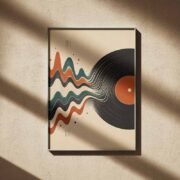 Vinyl Sound Wave Poster