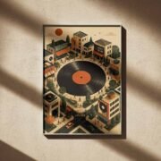 Vinyl City Square Poster