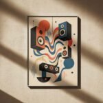Retro Speaker Soundscape Poster