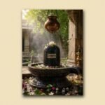 Shivling Garden Courtyard Poster