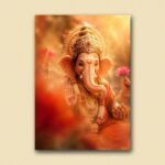 Lord Ganesha Lotus Blessing Poster