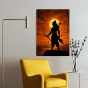 Lord Rama Silhouette Sunset Poster - Image 2