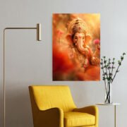 Lord Ganesha Lotus Blessing Poster - Image 2