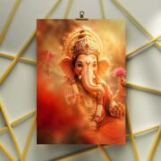 Lord Ganesha Lotus Blessing Poster - Image 3