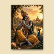 Krishna Flute Garden Poster