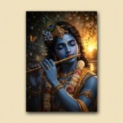 Krishna Twilight Portrait Poster