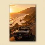 Beach Van Sunset Poster