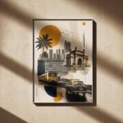 Mumbai Retro Collage Poster