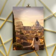 Rome Rooftop Sunset Poster - Image 3