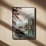 Kashmir Lake Houseboat Poster