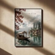 Kashmir Lake Houseboat Poster
